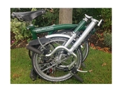BROMPTON M3L FOLDING BIKE (GREEN/SILVER) BRITISH MADE£600 Wimbledon, London
